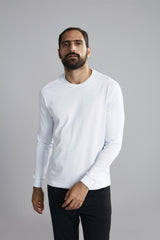 Camiseta Manga Longa Premium Comfort Malha - Branco
