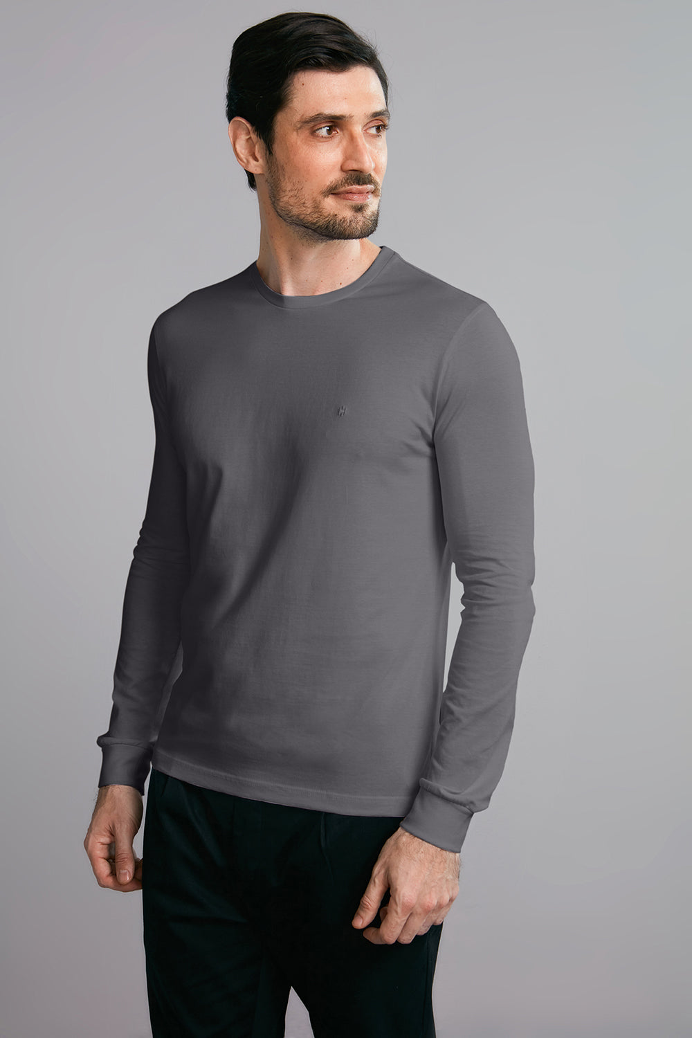 Camiseta Manga Longa Premium Malha Slim Fit