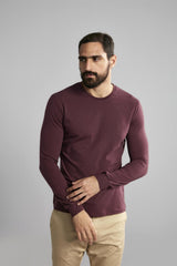 Camiseta Manga Longa Premium Malha Slim Fit - Roxo