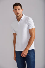 Polo Malha Premium Slim Fit - Branco