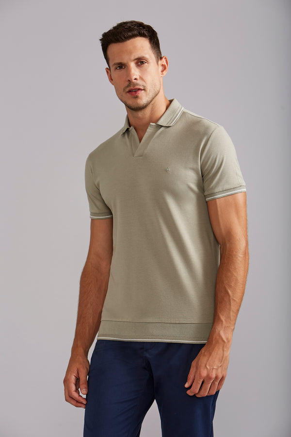 Polo Piquet Premium Slim Fit - Verde