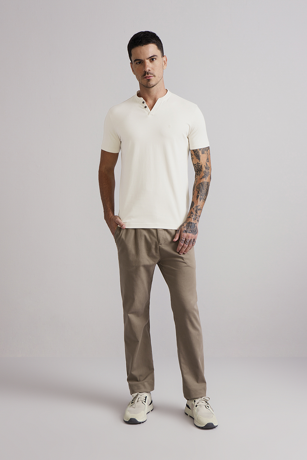 Camiseta Gola Portuguesa Malha Premium Slim Fit