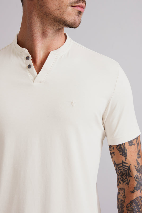 Camiseta Gola Portuguesa Malha Premium Slim Fit - Branco
