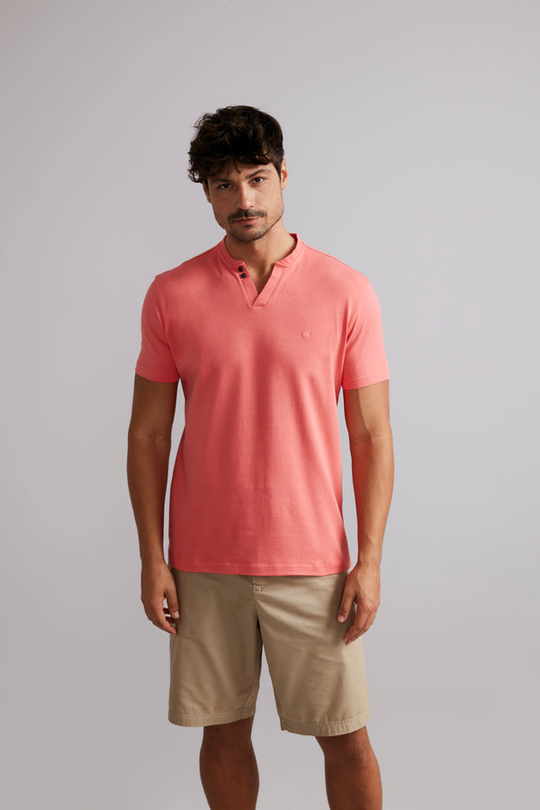 Camiseta Gola Portuguesa Malha Premium Slim Fit - Laranja