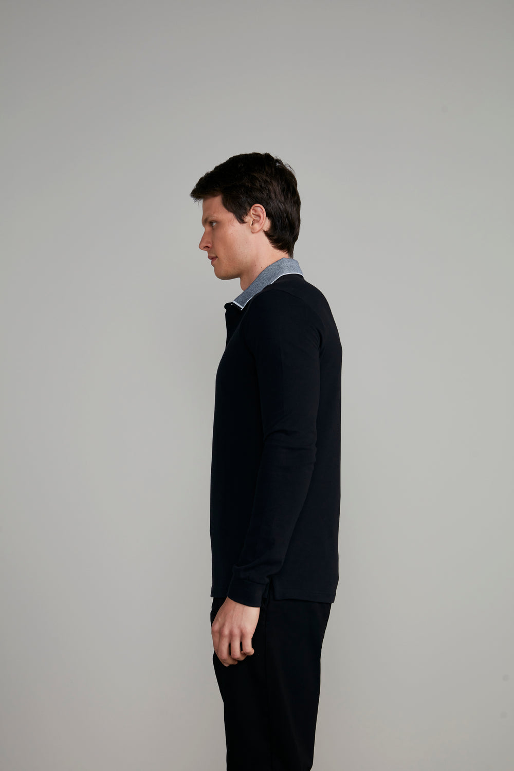 Camisa Polo Manga Longa Piquet Slim Fit