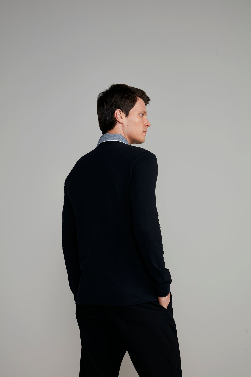 Camisa Polo Manga Longa Piquet Slim Fit