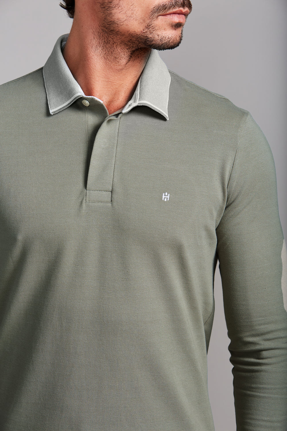 Camisa Polo Manga Longa Piquet Slim Fit