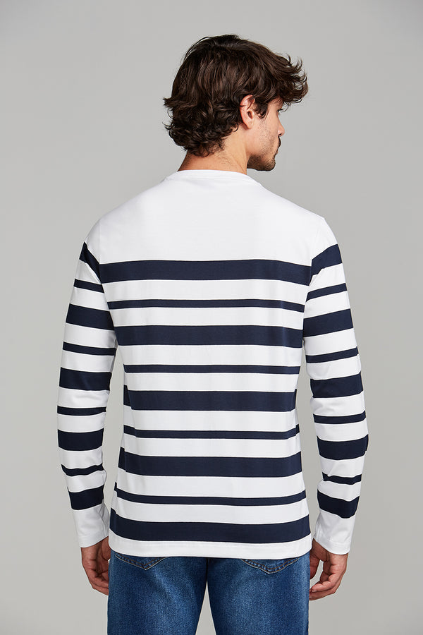 Camiseta Manga Longa Slim Fit - Branco