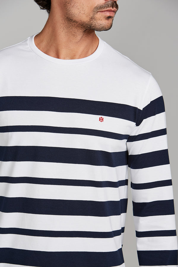 Camiseta Manga Longa Slim Fit - Branco