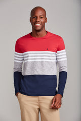 Camiseta Manga Longa Malha Slim Fit - Vermelho