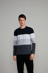 Camiseta Manga Longa Malha Slim Fit - Preto