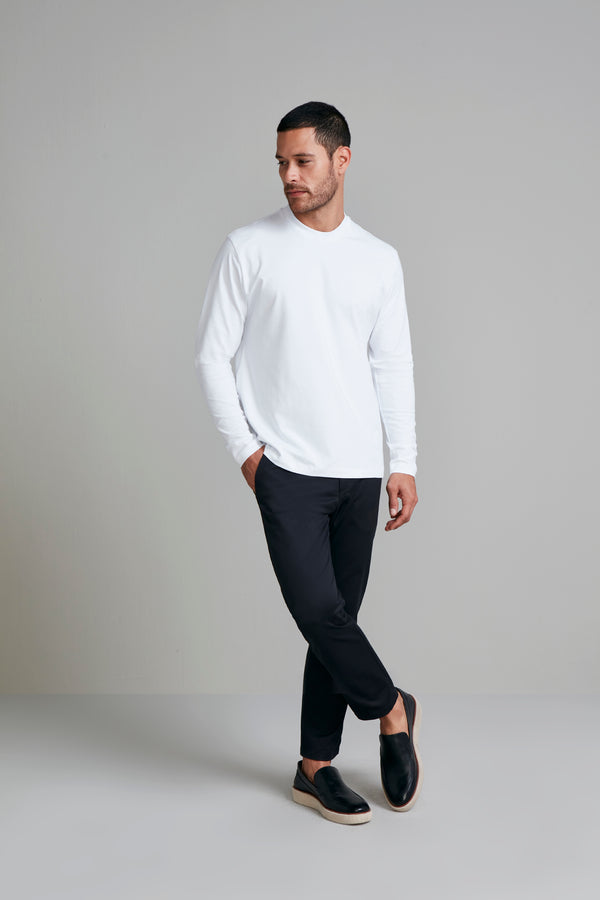 Camiseta Manga Longa Malha Comfort - Branco