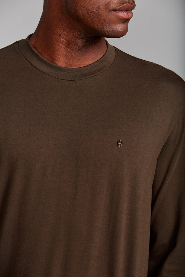 Camiseta Manga Longa Malha Comfort - Verde