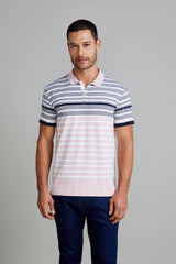 Camisa Polo Malha Slim Fit - Rosa