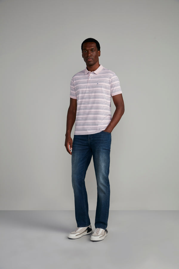 Camisa Polo Malha Comfort - Rosa