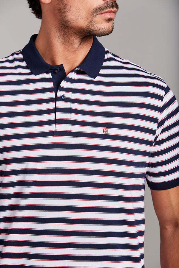 Camisa Polo Malha Comfort - Azul Marinho