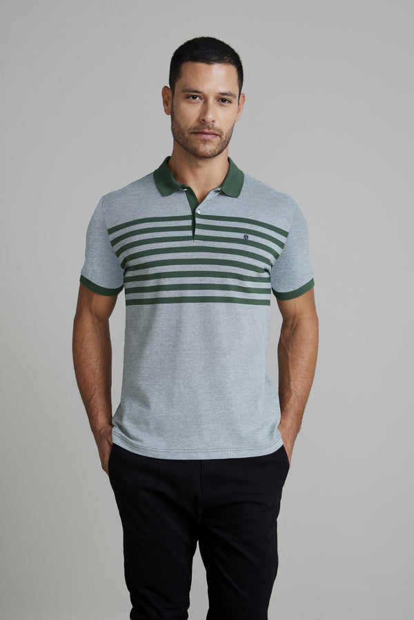 Camisa Polo Piquet Slim Fit - Verde