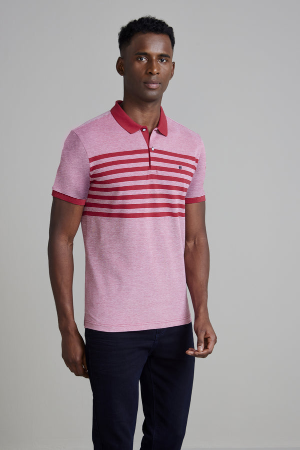 Camisa Polo Piquet Slim Fit - Vermelho
