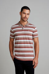 Camisa Polo Malha Slim Fit - Marrom