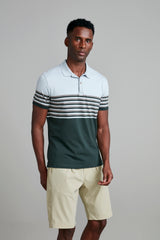 Camisa Polo Malha Slim Fit - Azul