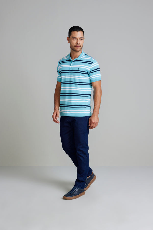 Camisa Polo com Bolso Malha Comfort - Verde