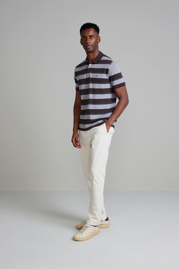 Camisa Polo Piquet Comfort - Marrom