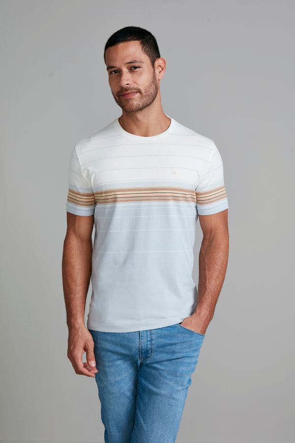 Camiseta Malha Slim Fit - Bege