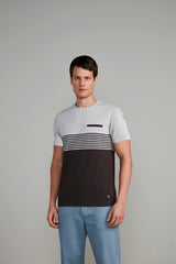 Camiseta Malha Slim Fit - Cinza