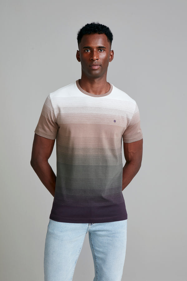 Camiseta Malha Slim Fit - Bege