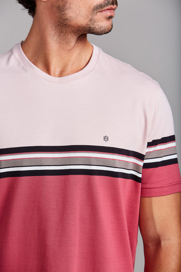 Camiseta Malha Comfort - Rosa
