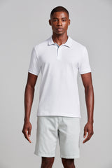 Camisa Polo Piquet Slim Fit - Branco