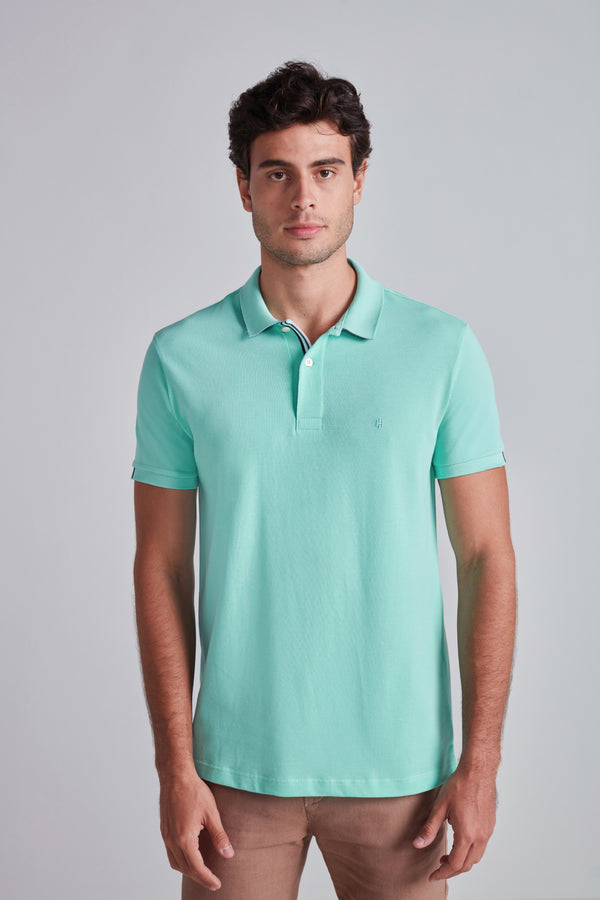 Camisa Polo Piquet Slim Fit - Verde