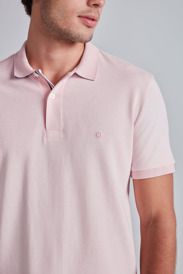 Camisa Polo Piquet Slim Fit - Rosa