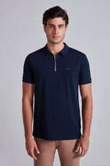Camisa Polo Piquet Slim Fit - Azul Marinho