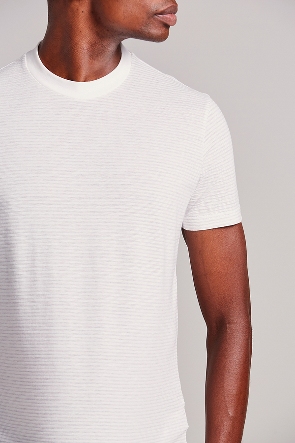Camiseta Malha Slim Fit - Cinza