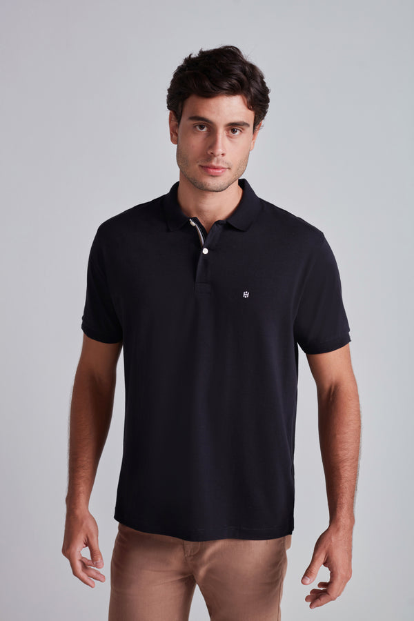 Camisa Polo Malha Comfort - Preto