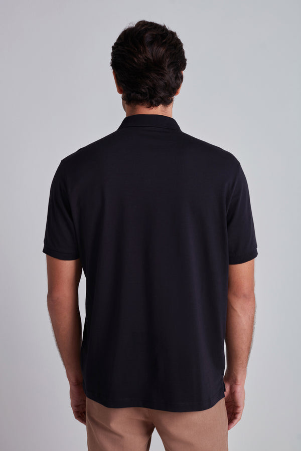 Camisa Polo Malha Comfort - Preto