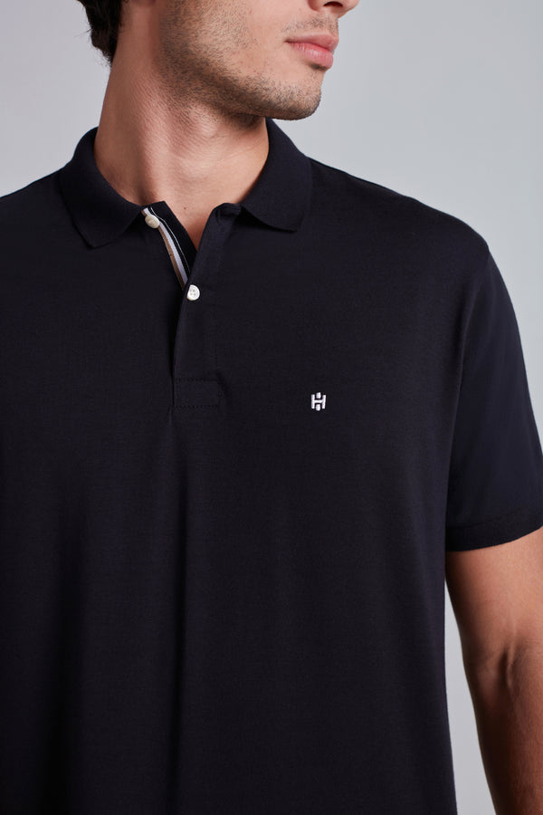 Camisa Polo Malha Comfort - Preto