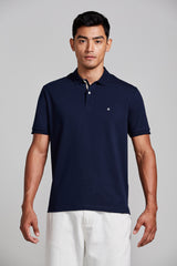 Camisa Polo Malha Comfort - Azul Marinho