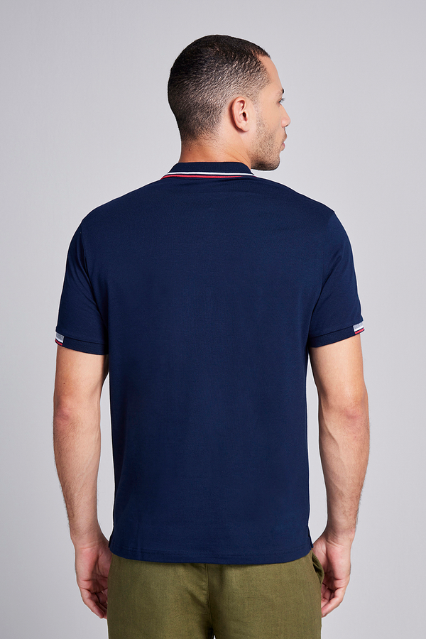Camisa Polo Malha Comfort - Azul Marinho