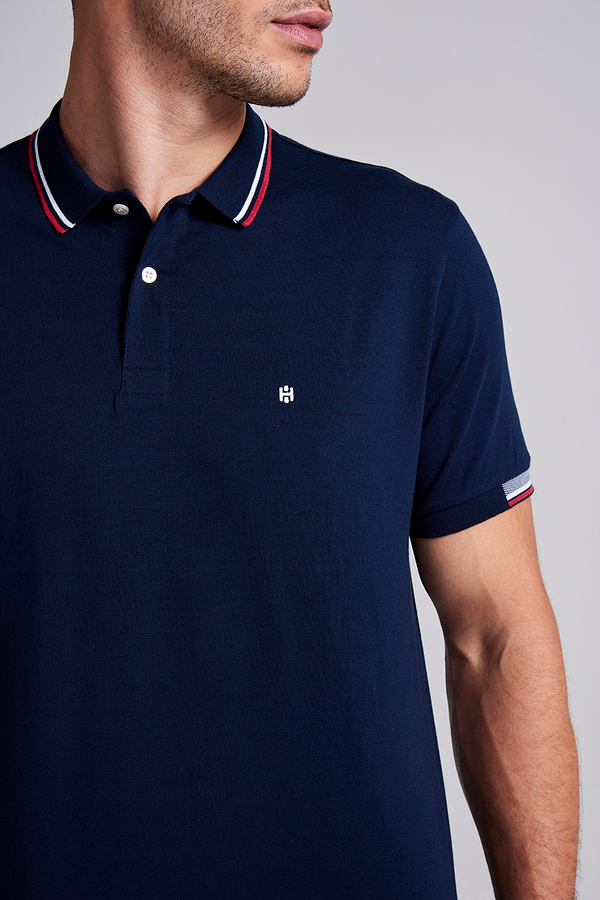 Camisa Polo Malha Comfort - Azul Marinho