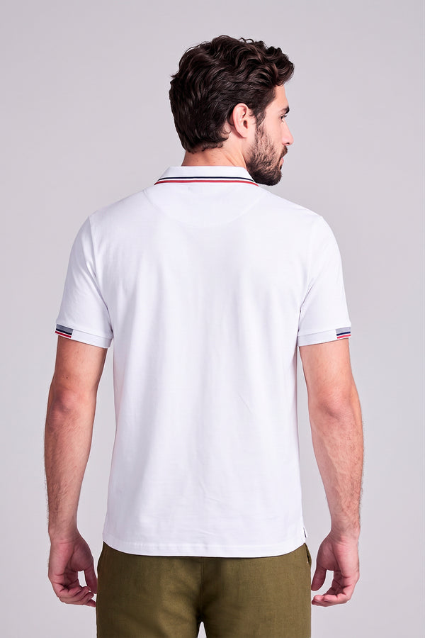 Camisa Polo Malha Comfort - Branco