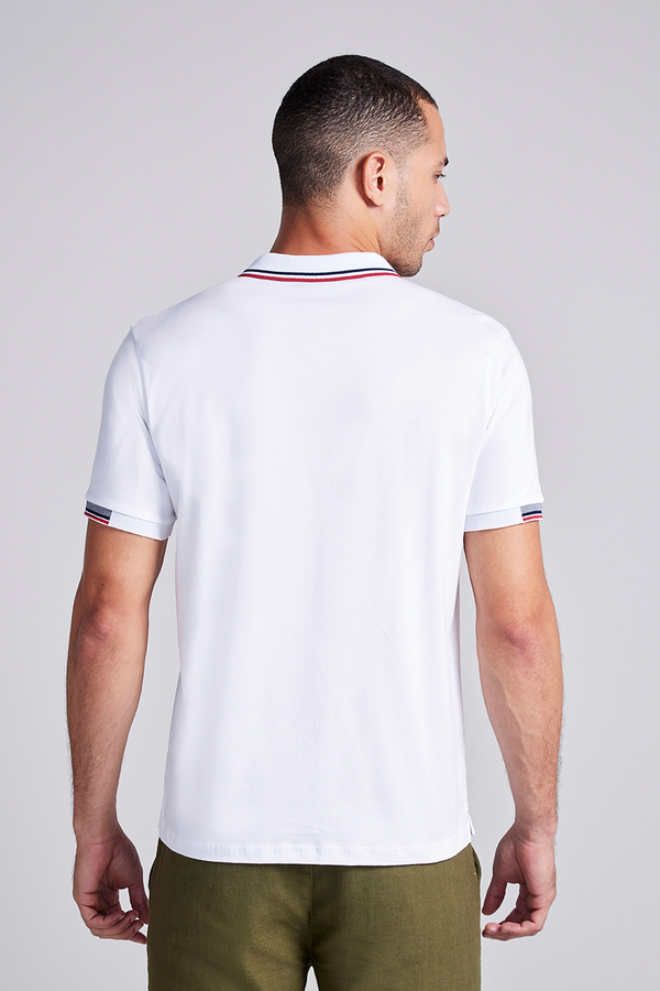 Camisa Polo Malha Comfort - Branco