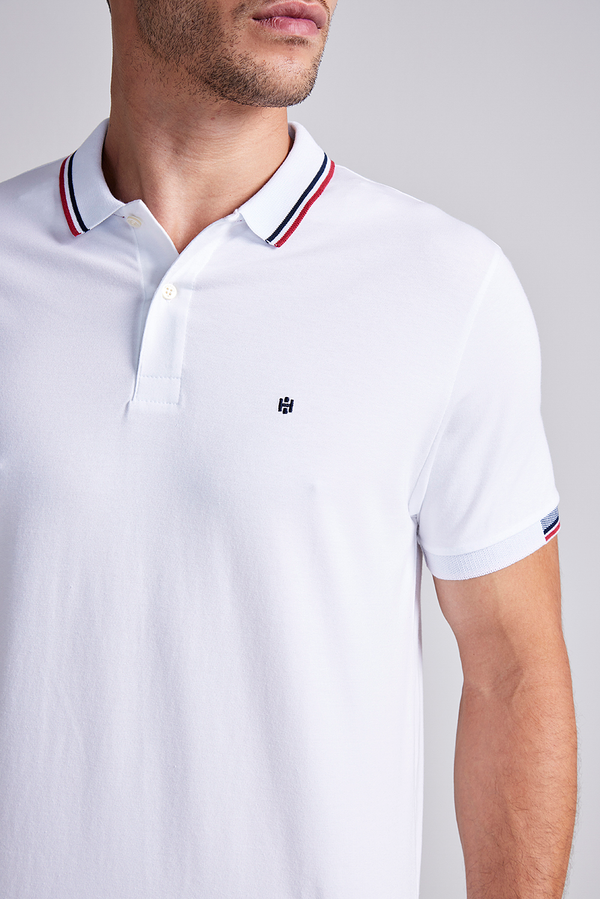 Camisa Polo Malha Comfort - Branco