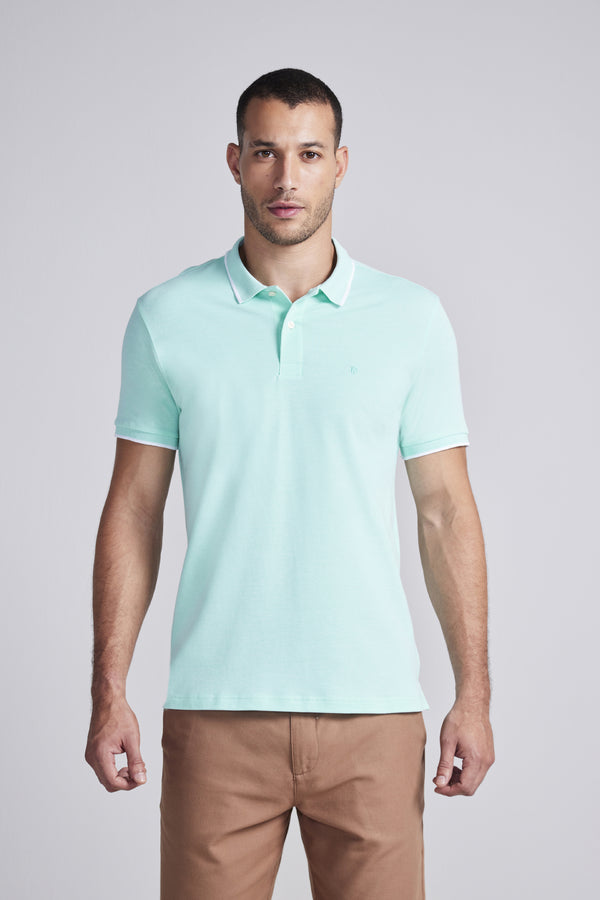 Camisa Polo Piquet Slim Fit - Verde