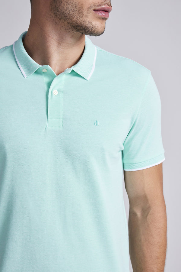 Camisa Polo Piquet Slim Fit - Verde