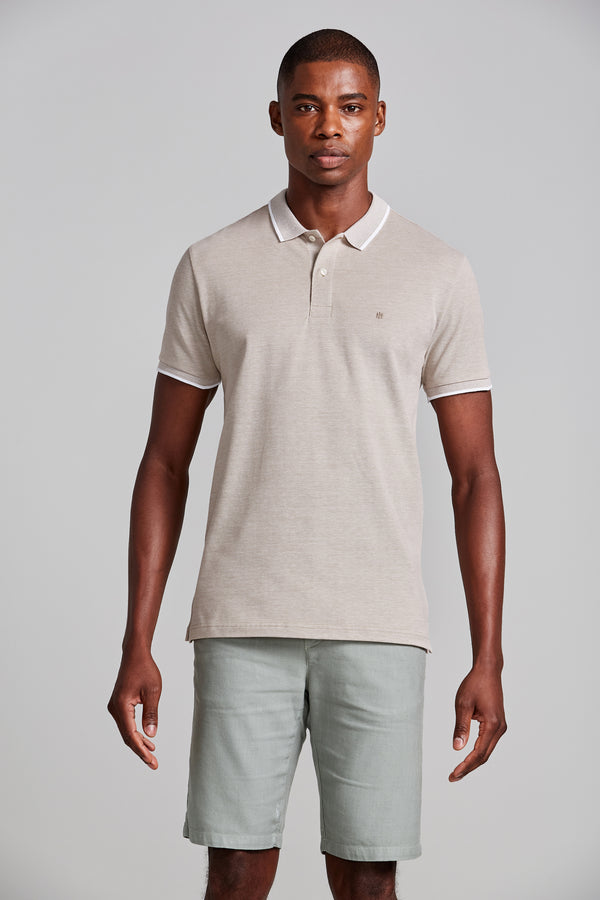 Camisa Polo Piquet Slim Fit - Marrom