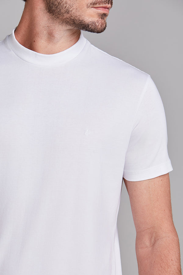 Camiseta Malha Slim Fit - Branco