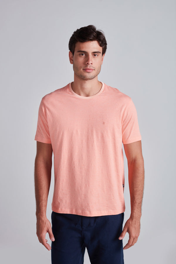 Camiseta Malha Comfort - Laranja