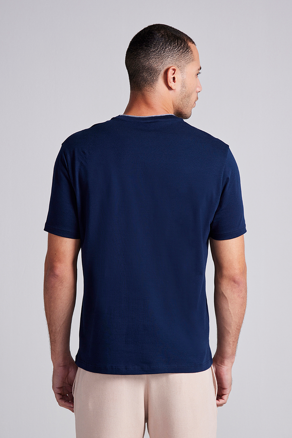 Camiseta Malha Comfort - Azul Marinho
